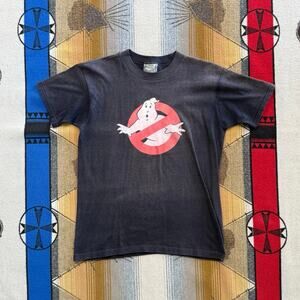 Vintage 80s Original Ghostbusters T-Shirt Size Medium Movie Promo Faded